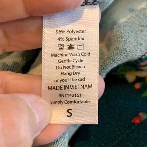 LuLaRoe Women's S RARE strawberry blossom yellow bird Sarah open front duster - Picture 7 of 8